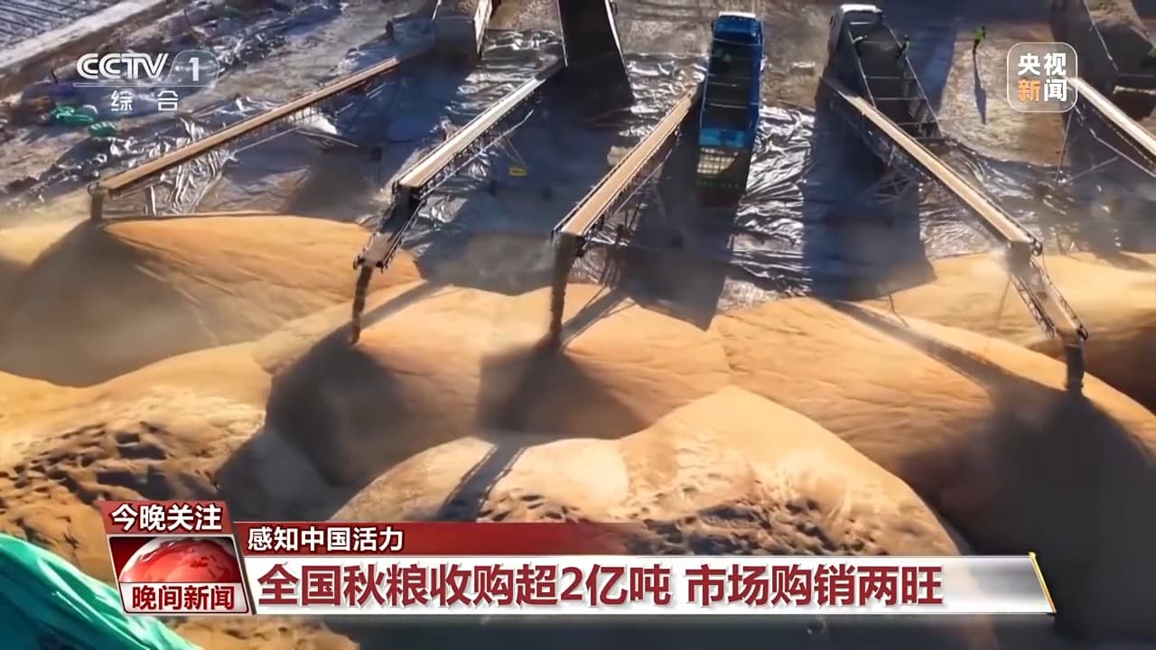 中国经济展现生机：秋粮收购创纪录，“云端电站”点亮未来